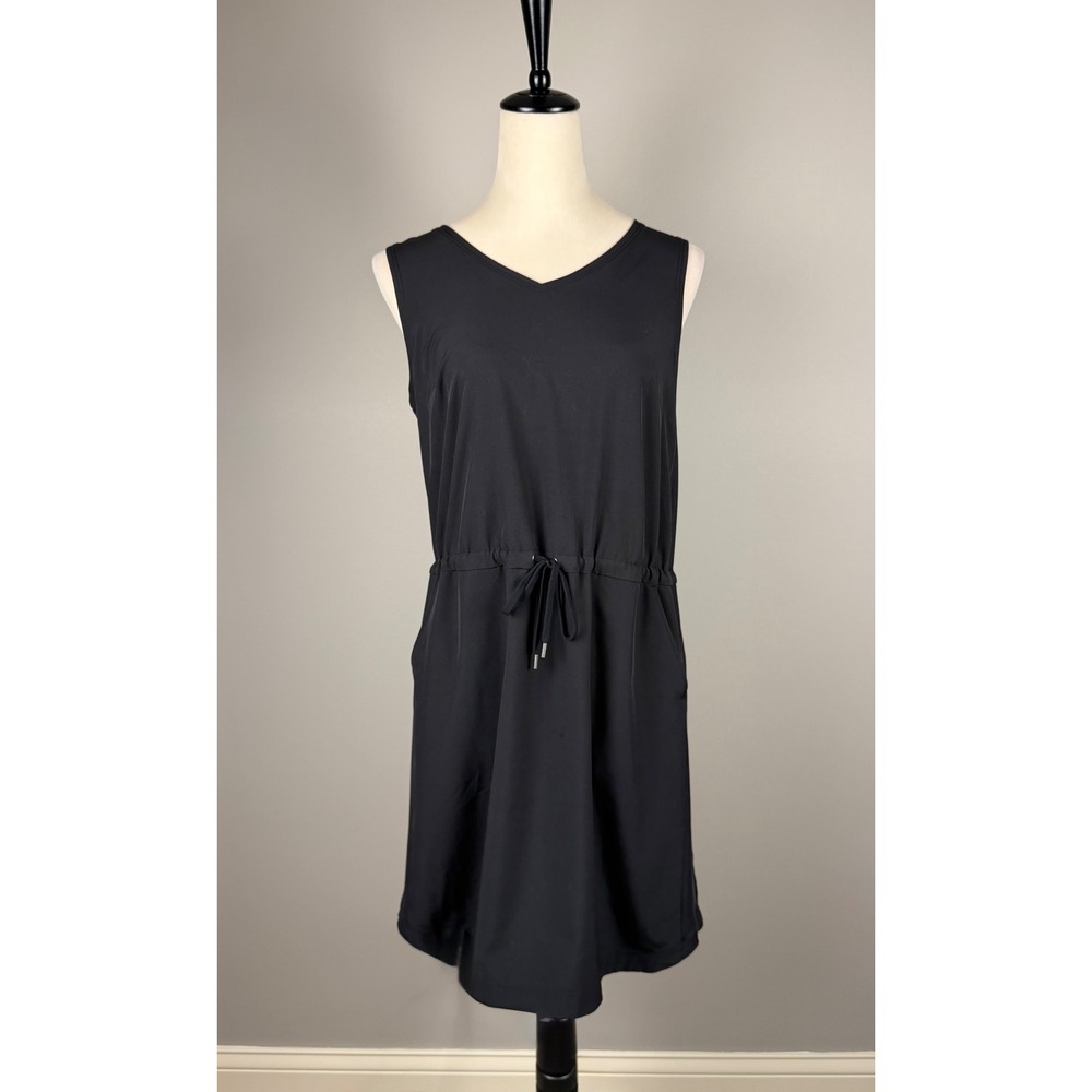 Tek Gear Dress DryTek Medium Black Athleisure Sleeveless Drawstring Waist